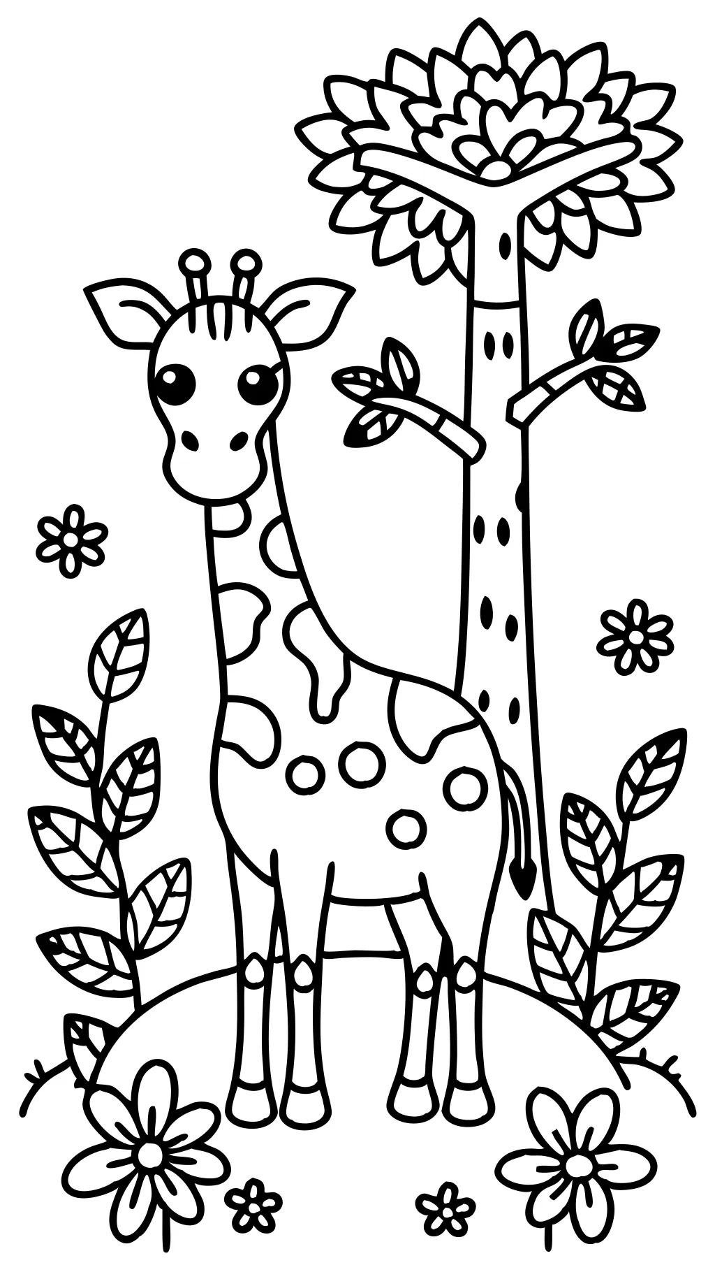 coloring pages of giraffes